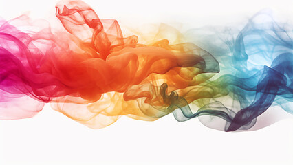 Fototapeta premium Abstract Pride Flag Colors in colored smoke design