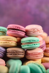 Obraz premium Macaroons different assorted. Generative ai