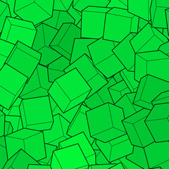 3D rendering of an abstract background made of green cubes eps 10