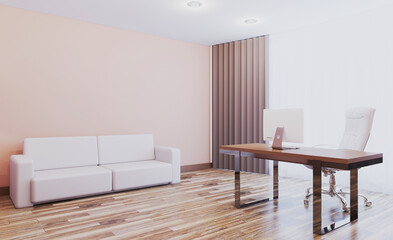 Modern meeting room. 3D rendering.