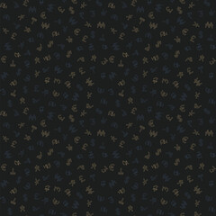 Fototapeta premium Symbols of various currencies seamless pattern. Vector background.