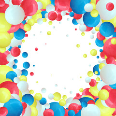 Colorfull balls 3d render. Colorfull balls on white background. Abstract digital illustration. eps 10