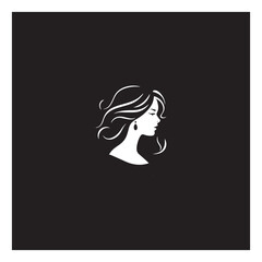 Beauty woman hairstyle logo design for nature beauty salon elements