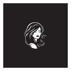 Beauty woman hairstyle logo design for nature beauty salon elements