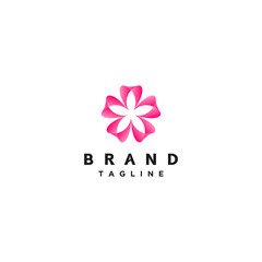 Beautiful Cherry Blossom Teeth Logo Design. Teeth Icon Shape Beautiful Cherry Blossoms Logo Design.