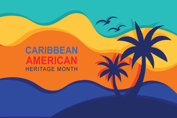 Caribbean American Heritage Month background.