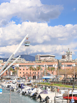 Genoa marina and old port. Bigo is in background.