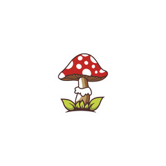 mushrooms logo vector. edible mushroom icons design