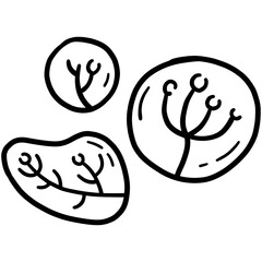 Clay ceramic flower prints, cartoon doodle vector icon