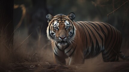 Fototapeta na wymiar Bengal Tiger Majesty: Stunning Shot! AI Generated