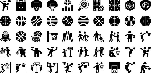 Basket Icon Set Isolated Silhouette Solid Icons With Basket, Icon, Sign, Buy, Vector, Illustration, Symbol Infographic Simple Vector Illustration