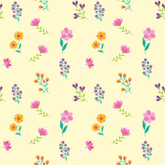 seamless pattern with flowers. simple floral seamless pattern. floral pattern design.
