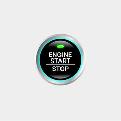 this is a car engine start button vector design