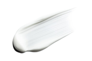 cosmetic sample smear of cream on white background