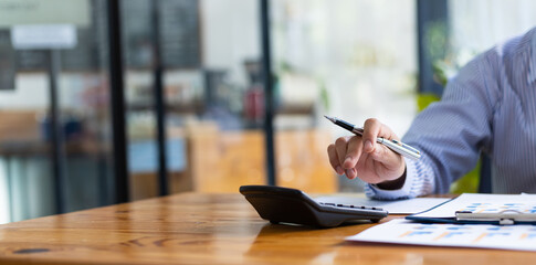 The concept of finance and accounting in the office.