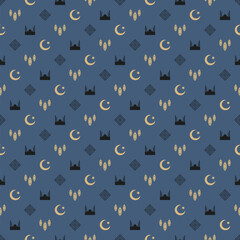 Seamless pattern in authentic arabian islamic style. Vector illustration background.
