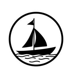 Sailboat icon logo