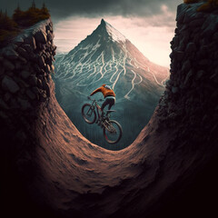 mountain bike in the mountains