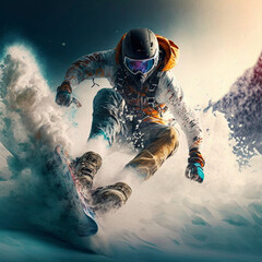 snowboarder jumping in the air