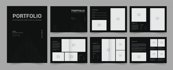 Architecture portfolio design a4 size print ready portfolio interior portfolio design portfolio template design