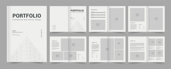 Architecture portfolio design a4 size print ready portfolio interior portfolio design