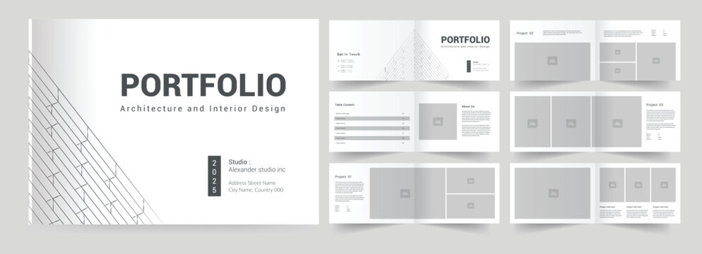 landscape portfolio design architecture portfolio template interior portfolio a5 portfolio brochure.