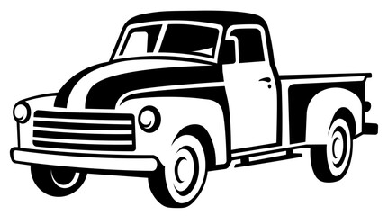 Farm Truck SVG, Classic Truck SVG, Retro Automobile SVG, Vintage Pickup SVG, Truck SVG Cut File