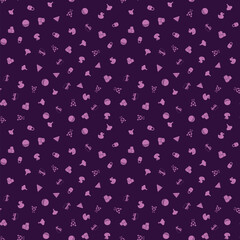 Seamless hand drawn doodle pattern with toys. Vector illustration for backgrounds, web design, design elements, textile prints, covers, greeting cards