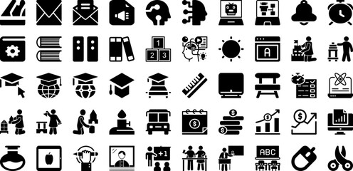 Earning Icon Set Isolated Silhouette Solid Icons With Icon, Money, Cash, Vector, Bank, Coin, Finance Infographic Simple Vector Illustration