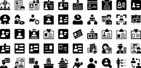 Employee Icon Set Isolated Silhouette Solid Icons With Icon, Team, People, Employee, Business, Vector, Teamwork Infographic Simple Vector Illustration