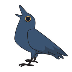 black raven bird_Pose 