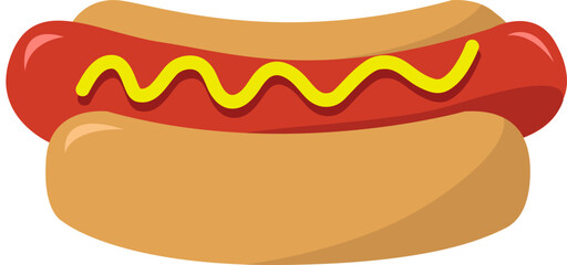 hot dog with mustard
