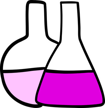 recommend clip art: Pink Chemical flasks