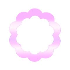 Pink Flower Gradient Border
