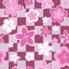 Cherry Blossom seamless pattern. Trendy Flower Sakura.