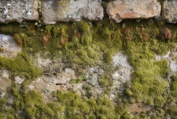moss on stone, generative ai