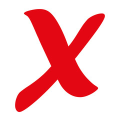 Cross Check Symbol on Transparent Background