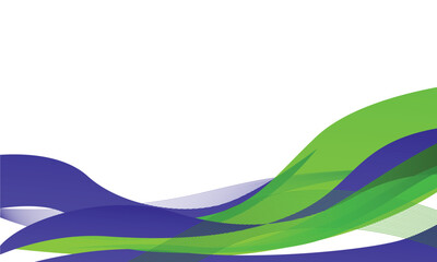 Blue and green curve wave art design background clipart
