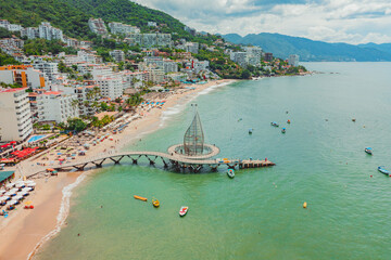 Puerto Vallarta beach and pier