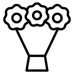 Obraz premium flower bouquet line 