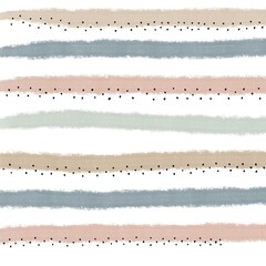 Hand drawn striped seamless pattern vintage background for wallpaper. Trendy fashion texture linen textile background.