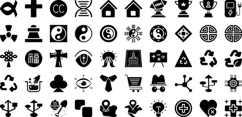 Symbol Icon Set Isolated Silhouette Solid Icons With Line, Icon, Vector, Business, Symbol, Logo, Sign Infographic Simple Vector Illustration