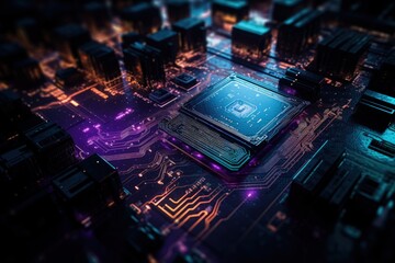 An abstract image showcasing the world of technology