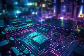 An abstract image showcasing the world of technology