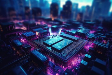 An abstract image showcasing the world of technology