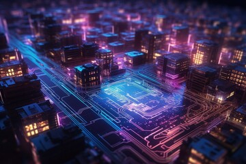 An abstract image showcasing the world of technology