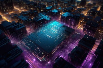 An abstract image showcasing the world of technology