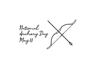 line art of national archery day good for national archery day celebrate. line art. illustration.