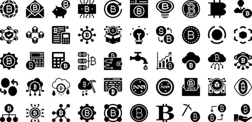 Coin Icon Set Isolated Silhouette Solid Icons With Cash, Business, Symbol, Icon, Money, Finance, Coin Infographic Simple Vector Illustration