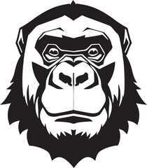 Great and powerful gorilla emblem art vector